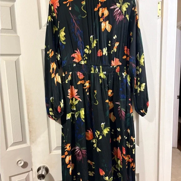 a new day Dresses A New Day Floral Pleated Midi Dress Black